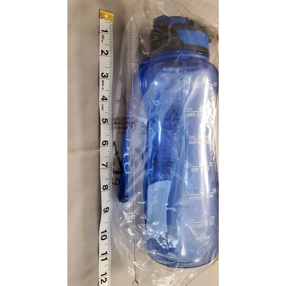 Keepto 34 Oz Water Bottle Straw BPA free Motivational With Time Marker Blue.(d16 - Picture 7 of 12